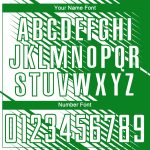 Custom Name Number Soccer Jersey - Personalized Sublimation Uniform in White and Green Grass Line Personalized White Grass
