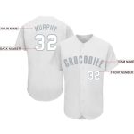 Custom Name and Number Personalized Baseball Jersey - White and Gray Team Apparel Personalized White Gray Baseball Jersey