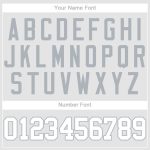 Custom Name and Number Personalized Baseball Jersey - White and Gray Team Apparel Personalized White Gray Baseball Jersey