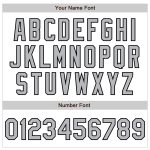 Custom Baseball Jersey with Personalized Name & Number - White Gray-Black 3 Color Arm Shapes Authentic Design Personalized