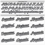 Custom Baseball Jersey with Personalized Name & Number - White Gray-Black 3 Color Arm Shapes Authentic Design Personalized