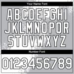 Custom Name and Number Unisex Softball Jersey - Personalized 3D Pattern White Gray-Black Brush Stroke Two-Button Design Personalized