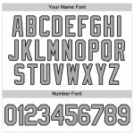 Custom Name Number Personalized Baseball Jersey - White Gray Black Authentic Team Jersey Personalized White Gray-Black Authentic