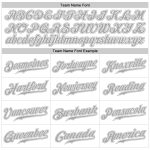 Custom Name and Number Sports Pants in White Gray Pinstripe Design - Personalized Team Apparel Personalized White Gray Pinstripe