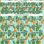 Custom Tropical Palm Leaves Pineapple Performance T-Shirt with Personalized Name & Number - White Green 3D Design Personalized