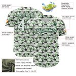 Custom Name and Number Authentic Baseball Jersey - Personalized Green and White 3D Pattern Rodeo Cowboy Design Personalized