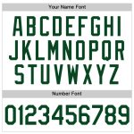 Custom Name and Number Authentic Baseball Jersey - Personalized Green and Black Team Jersey Personalized White Green-Black