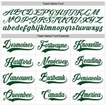 Custom Name and Number Authentic Baseball Jersey - Personalized Green and Black Team Jersey Personalized White Green-Black