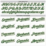 Custom Name Number Baseball Jersey - Personalized Authentic White Green Cream Team Jersey Personalized White Green-Cream