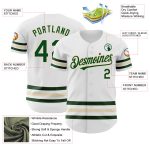 Custom Name Number Baseball Jersey - Personalized Authentic White Green Cream Team Jersey Personalized White Green-Cream