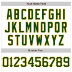 Custom Name and Number Personalized Baseball Jersey with White Green-Gold 3D Abstract Pattern Design Personalized White Green-Gold