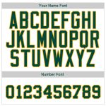Personalized Authentic Baseball Jersey in White Green-Gold - Custom Team Shirt Personalized White Green-Gold Authentic Baseball