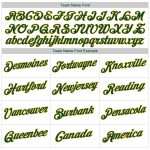 Personalized Authentic Baseball Jersey in White Green-Gold - Custom Team Shirt Personalized White Green-Gold Authentic Baseball