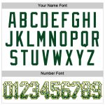 Custom Name Number Drift Fashion Baseball Jersey - Personalized White Green Gold Team Design Personalized White Green-Gold