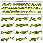 Custom Name and Number Personalized Green-Gold White Sleeveless Baseball Jersey - Authentic Team Apparel Personalized White