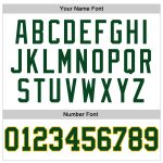 Custom Name and Number Personalized Basketball Jersey White Green Gold Authentic Throwback Personalized White Green-Gold