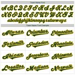 Custom Team Baseball Jersey Shirt - Personalized Green Gold Rib-Knit Throwback with Name & Number, Authentic Style Personalized