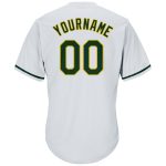 Custom Team Baseball Jersey Shirt - Personalized Green Gold Rib-Knit Throwback with Name & Number, Authentic Style Personalized