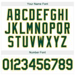 Custom Name Number Baseball Jersey - Personalized Green Gold White Team Jersey Personalized White Green-Gold Baseball Jersey
