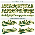 Custom Name Number Baseball Jersey - Personalized Green Gold White Team Jersey Personalized White Green-Gold Baseball Jersey