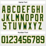 Custom Name and Number White Green-Gold Hockey Lace Neck Jersey - Personalized Team Apparel Personalized White Green-Gold