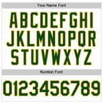 Custom Name and Number Personalized Authentic Baseball Jersey - White Green Gold Line Design Personalized White Green-Gold