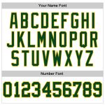 Custom Team Name Number Long Sleeve Performance T-Shirt White Green-Gold Personalized White Green-Gold Long Sleeve Performance