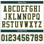 Custom Personalized Green and Gold Mesh Football Jersey with Name and Number - Authentic Team Apparel Personalized White