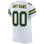 Custom Personalized Green and Gold Mesh Football Jersey with Name and Number - Authentic Team Apparel Personalized White