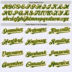 Personalized Green-Gold Mesh Authentic Baseball Jersey - White Throwback Style Personalized White Green-Gold Mesh Authentic