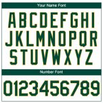 Custom Team Name Number Performance T-Shirt - Personalized White Green Gold Shirt Personalized White Green-Gold Performance