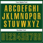 Custom Name Number Soccer Jersey White Green Gold Fashion Split Uniform - Personalized Team Apparel Personalized White Green-Gold