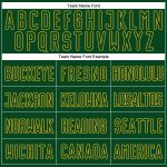 Custom Name Number Soccer Jersey White Green Gold Fashion Split Uniform - Personalized Team Apparel Personalized White Green-Gold