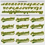Custom White Green-Gold Unisex Softball Jersey - Personalized Two-Button Design Personalized White Green-Gold Two-Button