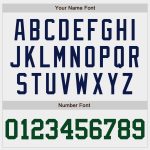 Custom Name and Number Authentic Baseball Jersey - Personalized White Green-Navy Team Jersey Personalized White Green-Navy
