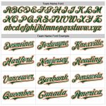 Custom Name Number Personalized Baseball Jersey White Green-Orange Authentic Raglan Sleeves Personalized White Green-Orange