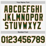 Custom Authentic Sleeveless Baseball Jersey - Personalized Green-Orange with Name & Number Personalized White Green-Orange