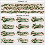 Custom Name Number Hockey Jersey - Personalized White Green Orange Lace Team Jersey Personalized White Green-Orange Hockey