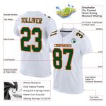 Personalized Authentic Football Jersey - White Green Orange Mesh Personalized White Green-Orange Mesh Authentic Football