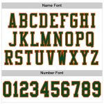 Personalized Authentic Football Jersey - White Green Orange Mesh Personalized White Green-Orange Mesh Authentic Football