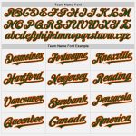 Custom Green Orange Pinstripe Baseball Jersey with Personalized Name and Number - Authentic White Team Apparel Personalized