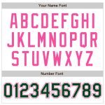 Custom Name and Number Personalized Baseball Jersey - Authentic White Green-Pink Raglan Sleeves Personalized White Green-Pink