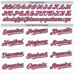 Custom Baseball Jersey with Personalized Name and Number - Authentic White Green-Pink Line Design Personalized White Green-Pink