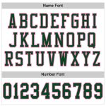 Custom Personalized Football Jersey - White Green Pink Mesh with Team Name and Number Personalized White Green-Pink Mesh