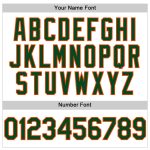 Custom Team Baseball Jersey - Personalized Sleeveless White Green Pinstripe with Gold Name and Number Personalized White