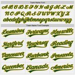 Custom Name and Number Personalized Green-Gold Pinstripe Baseball Jersey - Authentic White Green Team Jersey Personalized