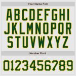 Custom Name Number Personalized Green-Gold Pinstripe Baseball Jersey with Raglan Sleeves for Teams - Authentic Style Personalized