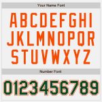 Custom Name and Number Baseball Jersey - Personalized Green-Orange Pinstripe Design, Authentic Style, White and Green Personalized