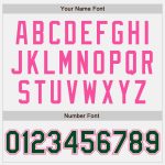 Personalized Green-Pink Authentic Baseball Jersey with Custom Name & Number - White Green Pinstripe Design Personalized White