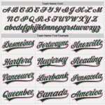 Personalized Green-Pink Authentic Baseball Jersey with Custom Name & Number - White Green Pinstripe Design Personalized White